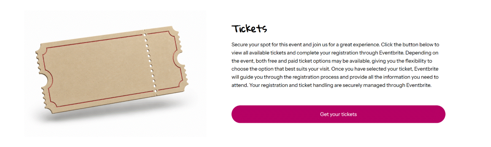 Website update: Getting your tickets just got easier